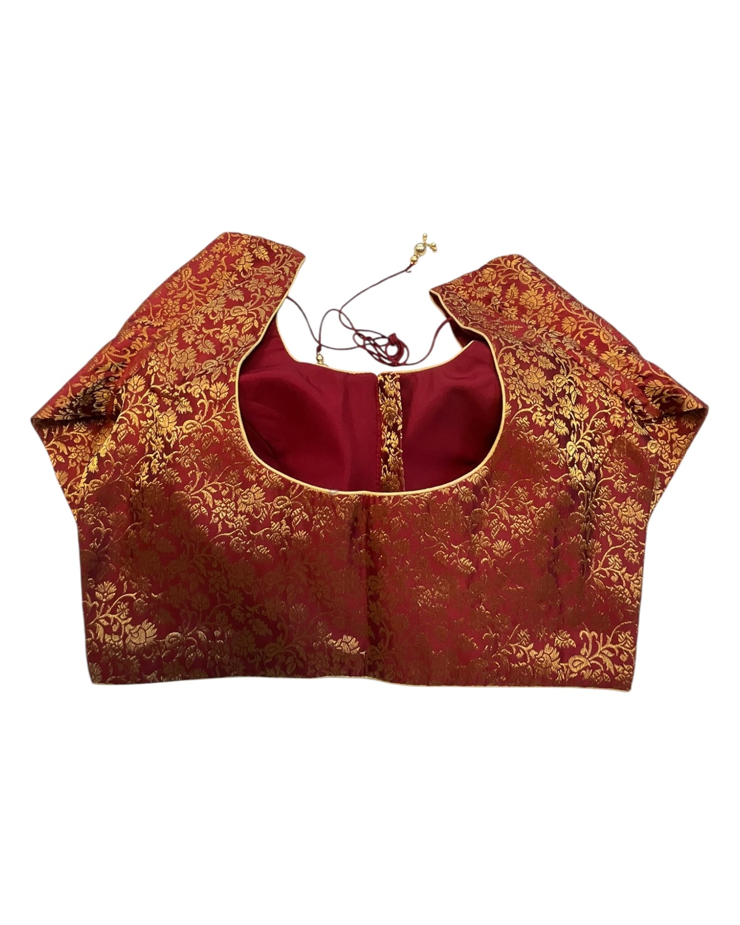 38" & 42" - Maroon - Banarasi Brocade Saree / Lehenga Blouse -UK Stock - Quick Dispatch - X1126 01A25