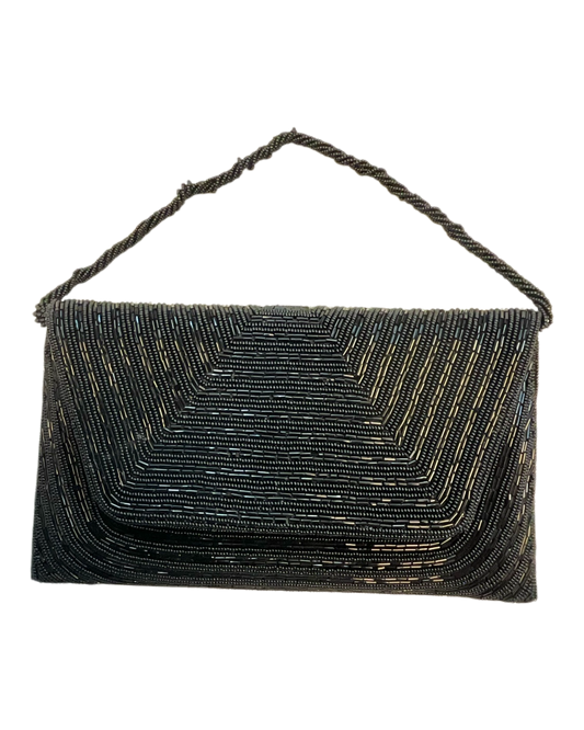 Black - Rich Hand Embroidered Clutch Bag / Handbag -Bollywood / Weddings - JF27 11KJ25