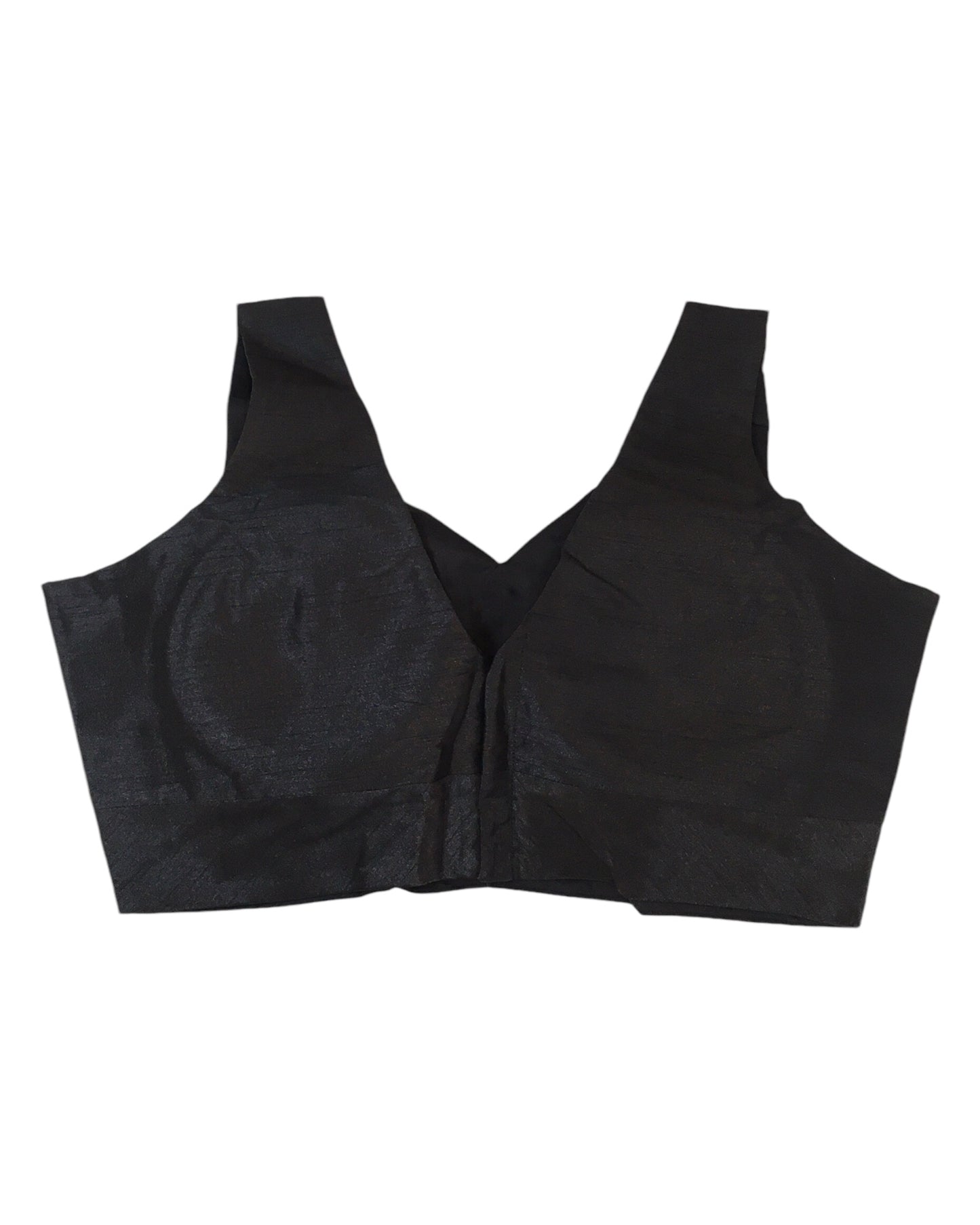 Black - Silky Saree blouse with cups, Sleeveless - 42" - UK Stock - Quick Delivery - RNK - R722A-KY