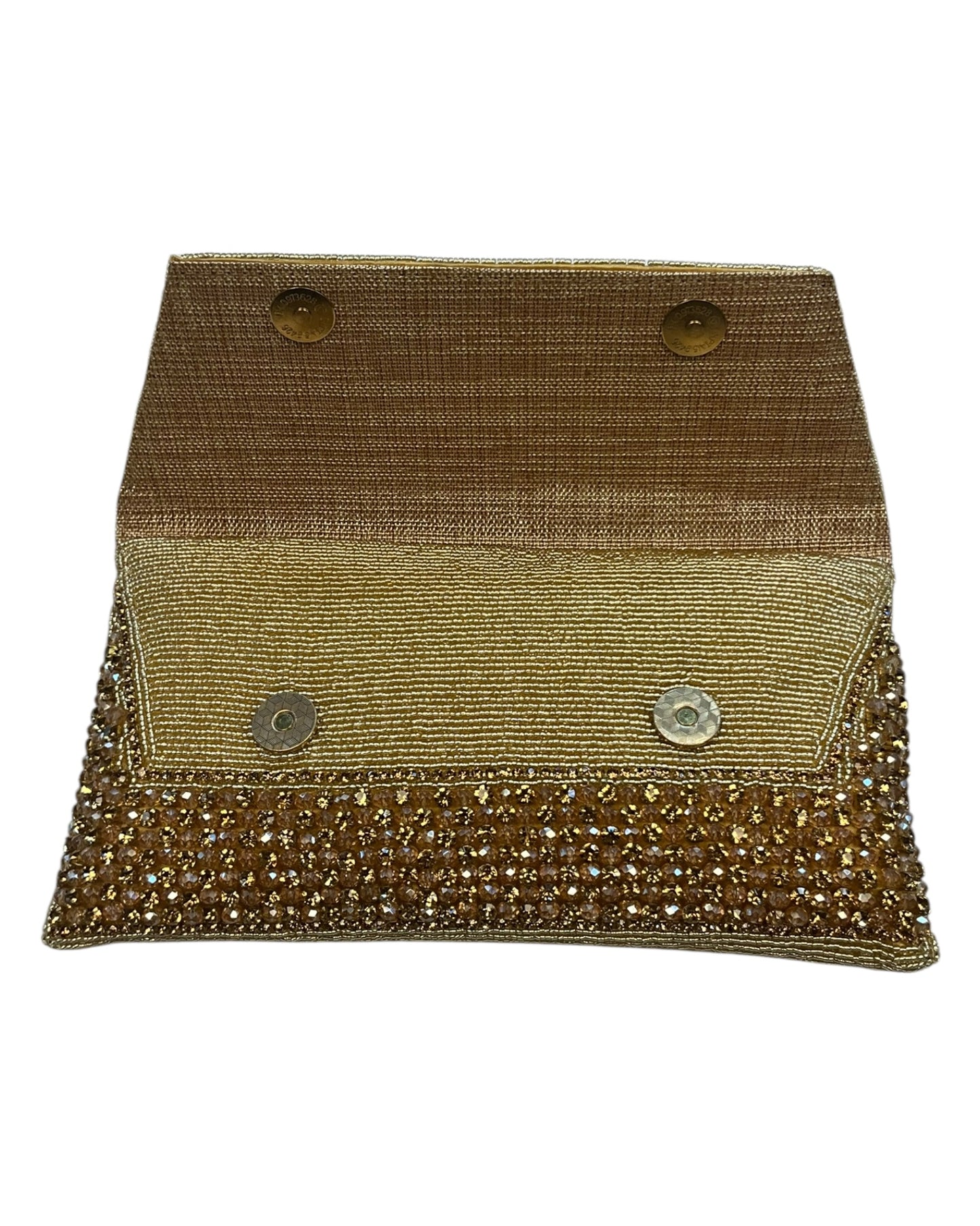 Gold Finish - Rich Hand Embroidered Clutch Bag / Handbag - AKB235 05KP25