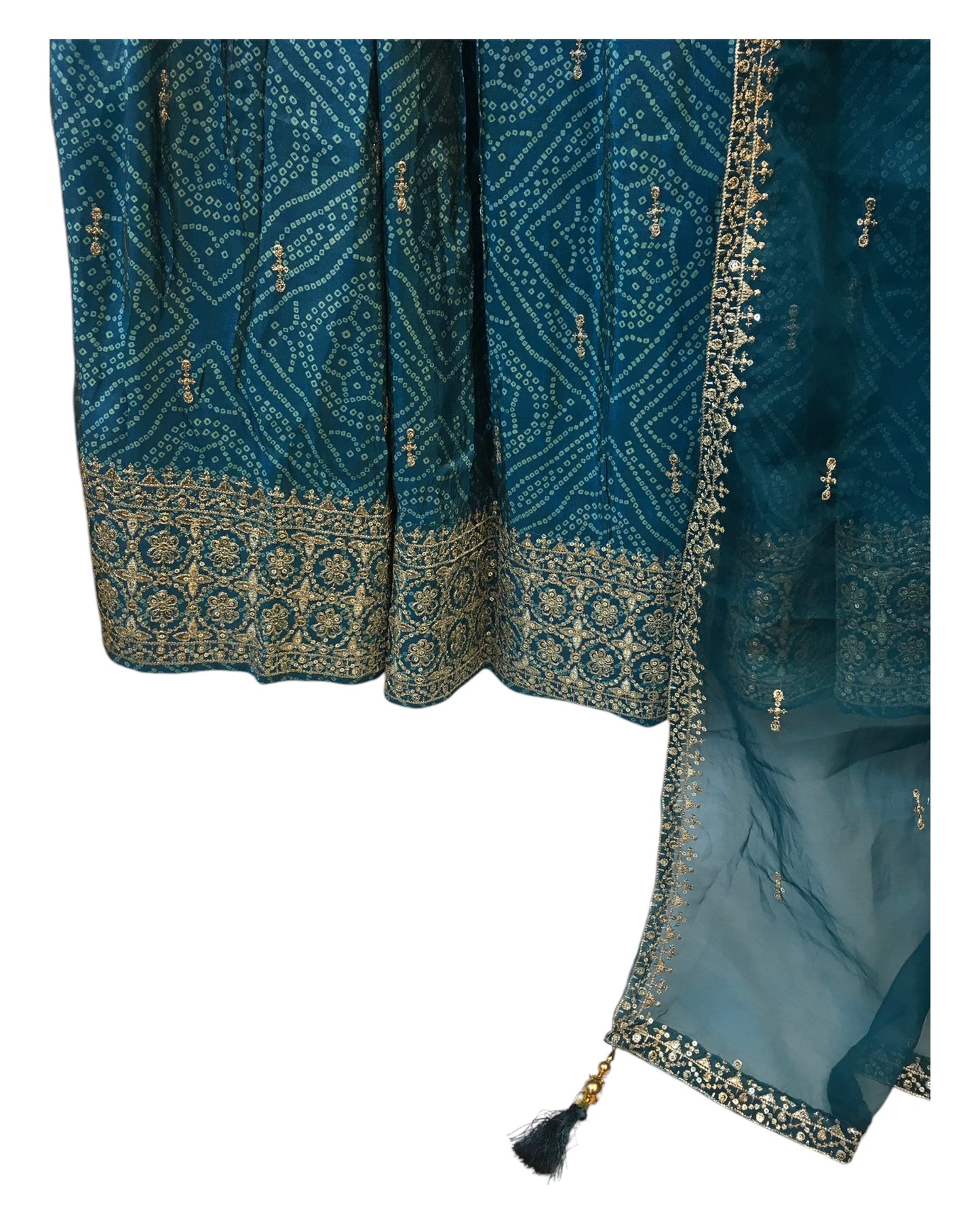 Size 12 / 38" Bust - Turquoise Blue - Ready Made Lehenga Set - UK Stock - 24h Dispatch - KTC2462 TP 0125