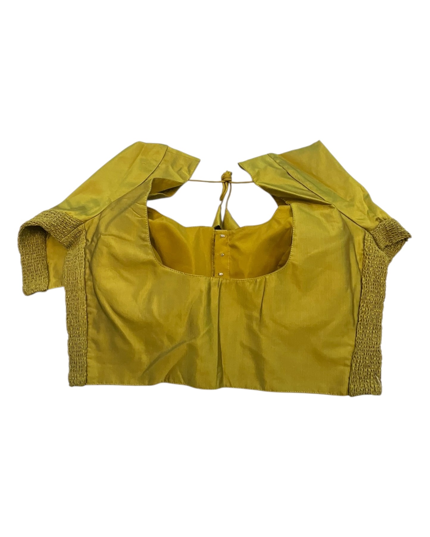 Olive Green - HYBRID Silky Saree blouse - With Elastic on both side for Great fit - Size 36",38", 40" S M L - VAM1216 Ap