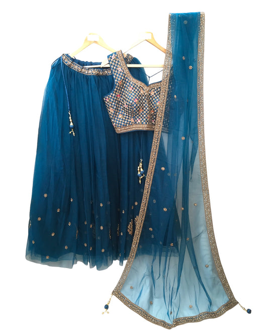Blue Ready Made Lehenga Set - UK Stock - 24h Dispatch - PC2401 PY 0324