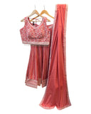 Size 14 / 40" Bust - Coral Pink Ready Made Lehenga Set - UK Stock - 24h Dispatch - KTC250165 TY 0125