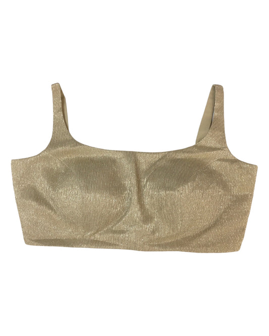 Light Gold - Rich Designer Saree blouse with cups, Sleeveless - 36" - UK Stock - Quick Delivery - RNK - R931-H