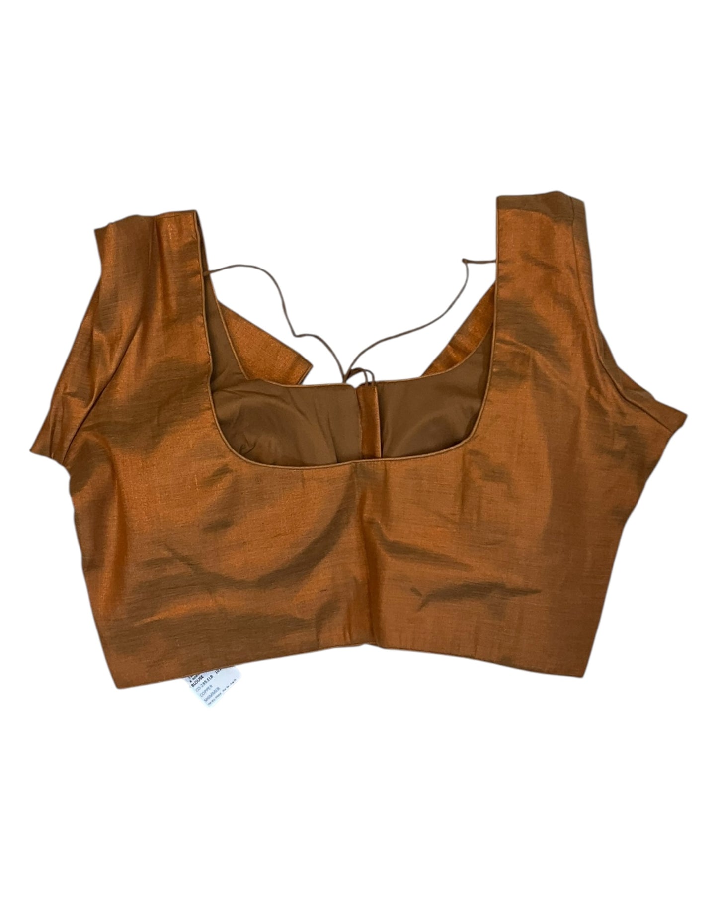 Copper Brown - Silky Saree blouse - UK Stock - Next Day / 2-3 Days Delivery - Size 34"-46" - XS, S, M, L, XL, XXL - VFL289 R