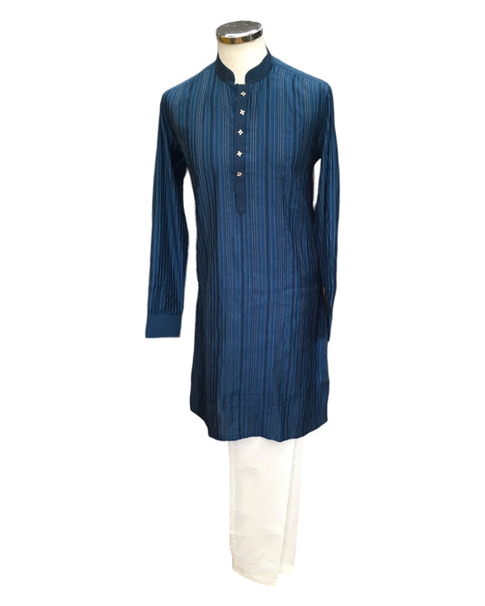Cobalt Blue - Designer Mens Indian Kurta Set - Weddings / Walimas , Sangeet, Eid, Mehndi / Henna - HHF2414 09KR24