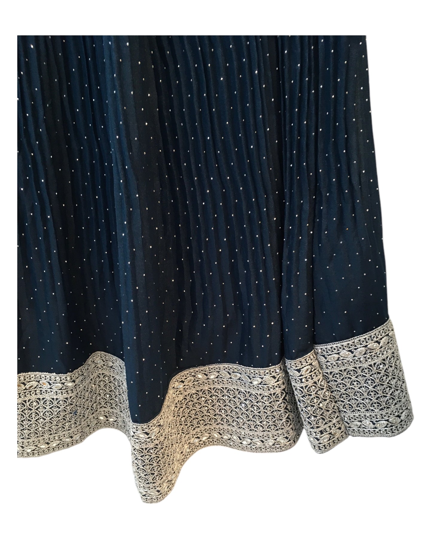 Size 12 / 38" Bust - Petrol Navy Blue - Ready Made Lehenga Set - UK Stock - 24h Dispatch - KTC2461 TY 0125