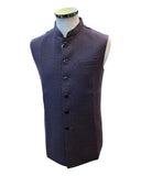 Wine / Purple - Self Brocade - Premium Suede Feel Mens Indian Waistcoat - UK Stock - 24 hr Dispatch - VNS-JKT697/17 10KP25