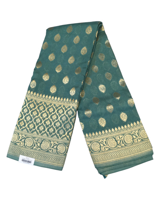 Sea Green - Traditional Handloom Banarasi Sari / Saree - with Blouse Piece - SN2402 11TY24
