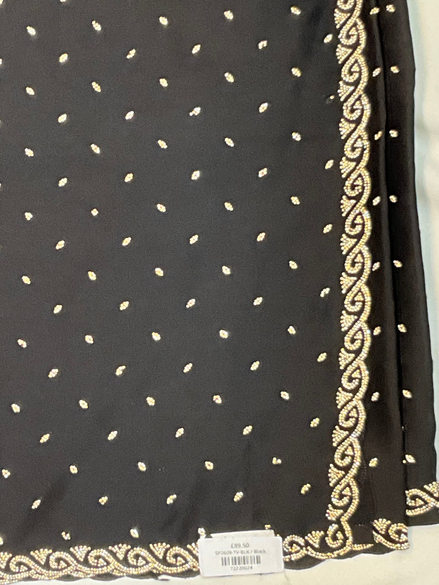 Black - Fancy Party Saree with Blouse Piece - UK stock - 24hr Dispatch - SP2609 TV