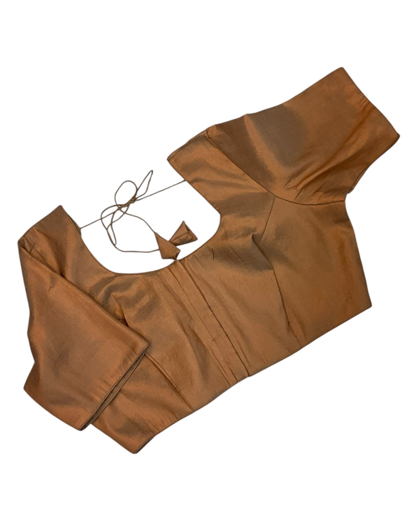 Rose Gold - Silky Saree blouse - UK Stock - Next Day / 2-3 Days Delivery - Size 34"-46" - XS, S, M, L, XL, XXL - VFL289 R