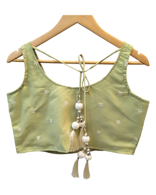 Size 12 / 38" Bust - Mint / Light Green - Ready Made Lehenga Set - UK Stock - 24h Dispatch - KTC250117 TK 0125