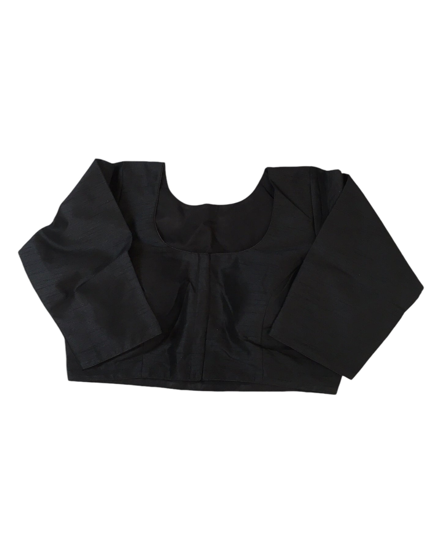 Blue - Silky Saree blouse with cups, Long Sleeves, High Back - 38" - UK Stock - Quick Delivery - RNK - R231F-A
