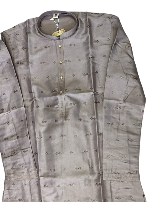 Lilac - Handloom Silky Mens Indian Kurta set with Trousers - UK Stock - Weddings / Walimas , Sangeet, Diwali, Eid, Mehndi / Henna - EM10697 05KH26