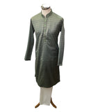 Light Green - Handloom Self Brocade Mens Indian Kurta set - Weddings / Walimas , Sangeet, Eid, Mehndi / Henna - KCS1350 08KR24