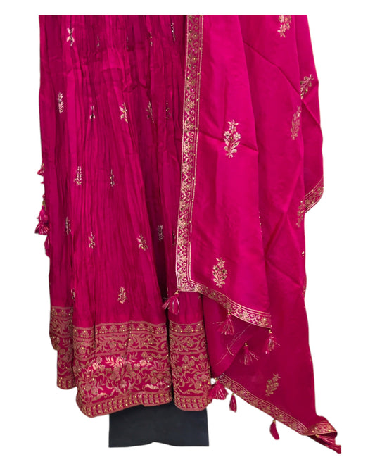 Fuchsia - Designer Ready Made Lehenga Set - Size 10 (12) UK Stock - 24h Dispatch - HINA KVP 0425
