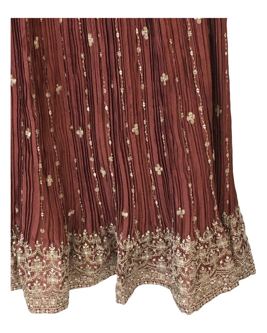 Rust - Ready Made Lehenga Set - Size 12 - 38"(Loosen up to 14) ) UK Stock - 24h Dispatch - KTC24305 TY 0524