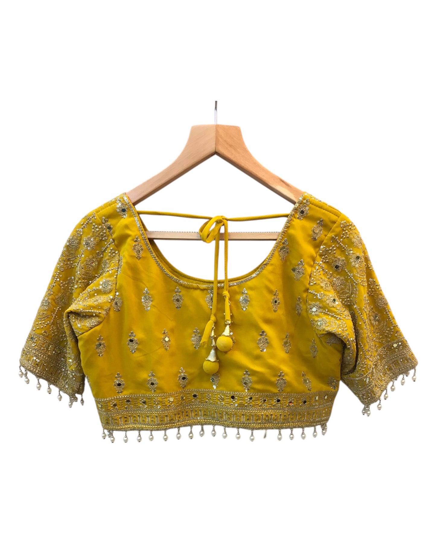 Size 16 / 42" Bust - Haldi Yellow - Ready Made Lehenga Set - UK Stock - 24h Dispatch - KTC250201 JY 0225