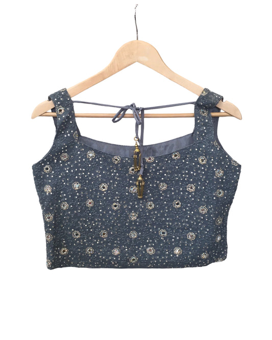 Light Grey Ready Made Lehenga Set - Size 10 - 36"(Loosen up to 12) ) UK Stock - 24h Dispatch - KTC24133 TY 0124