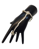 Clear - Gold Finish Panja / Indian Ladies Hand Accessory - Fashion Jewellery - Bollywood - Weddings - AE2444 11Rp24