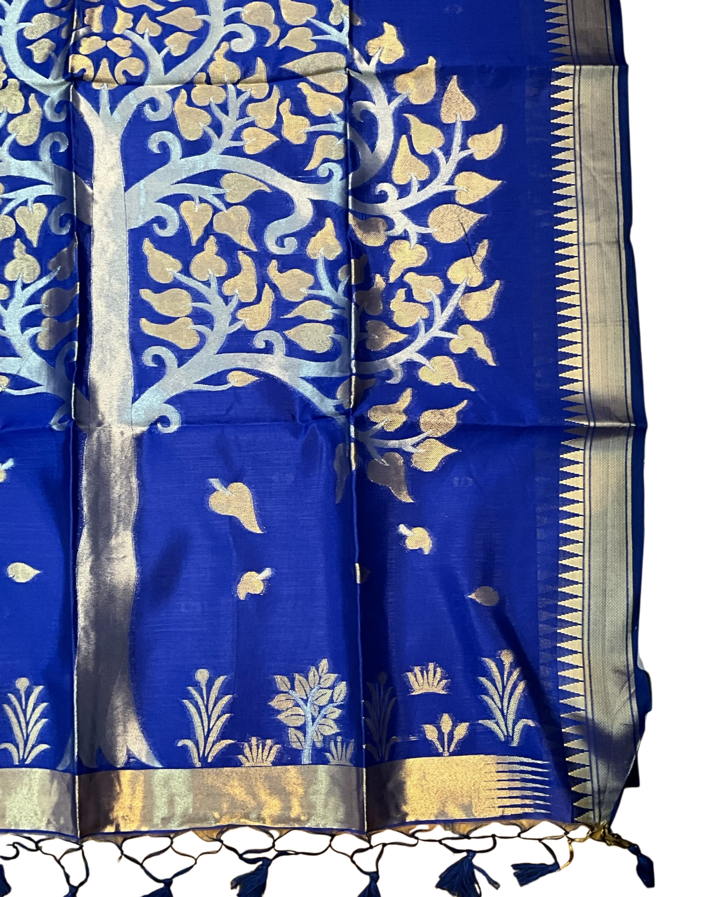 Royal Blue - Handloom Saree with Blouse Piece - UK stock - 24hr Dispatch - RT-BT006 07KJ26