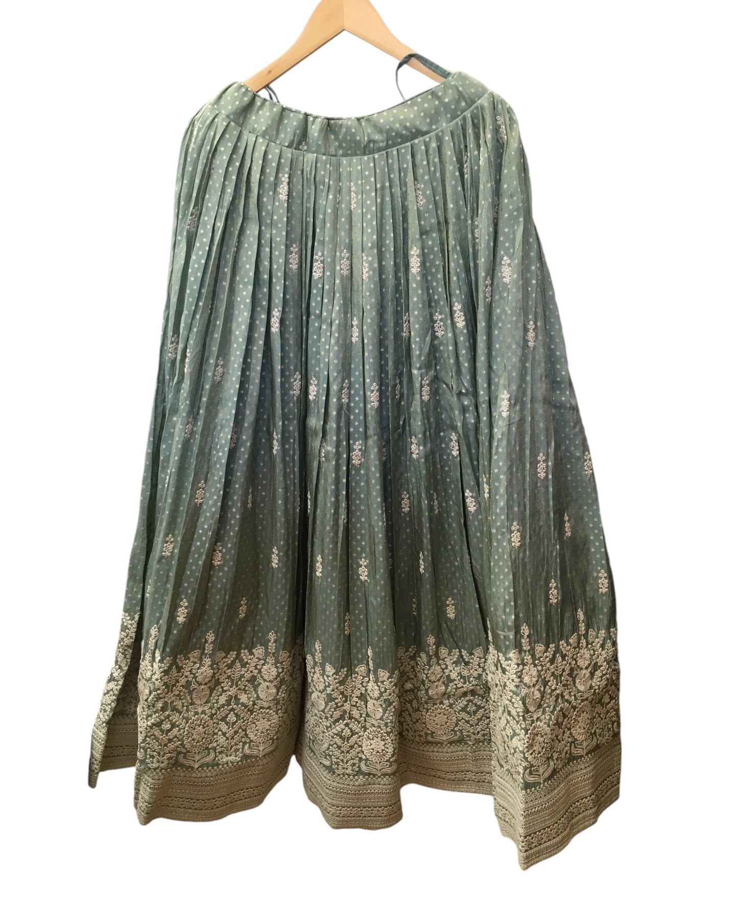 Sea Green -Banarasi Handloom Lehenga Set - Size 12 / 38" - Weddings , Sangeet, Henna, Haldi - 24h Dispatch - KTC241009 PY