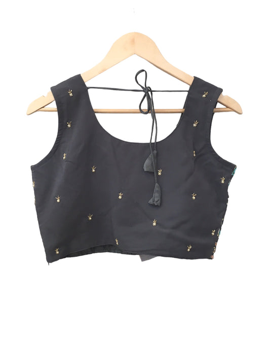 Dark Grey Ready Made Lehenga Set - Size 12 - 38"(Loosen up to 14) ) UK Stock - 24h Dispatch - KTC24107 VC 0124