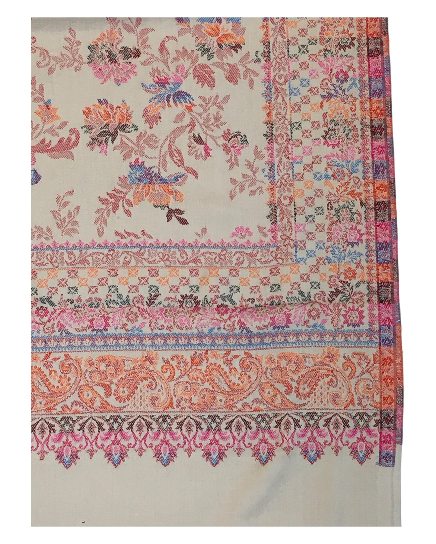 Beige - Soft Art Wool Handloom Woven Shawl - 11C24 NTC2413 BGE3
