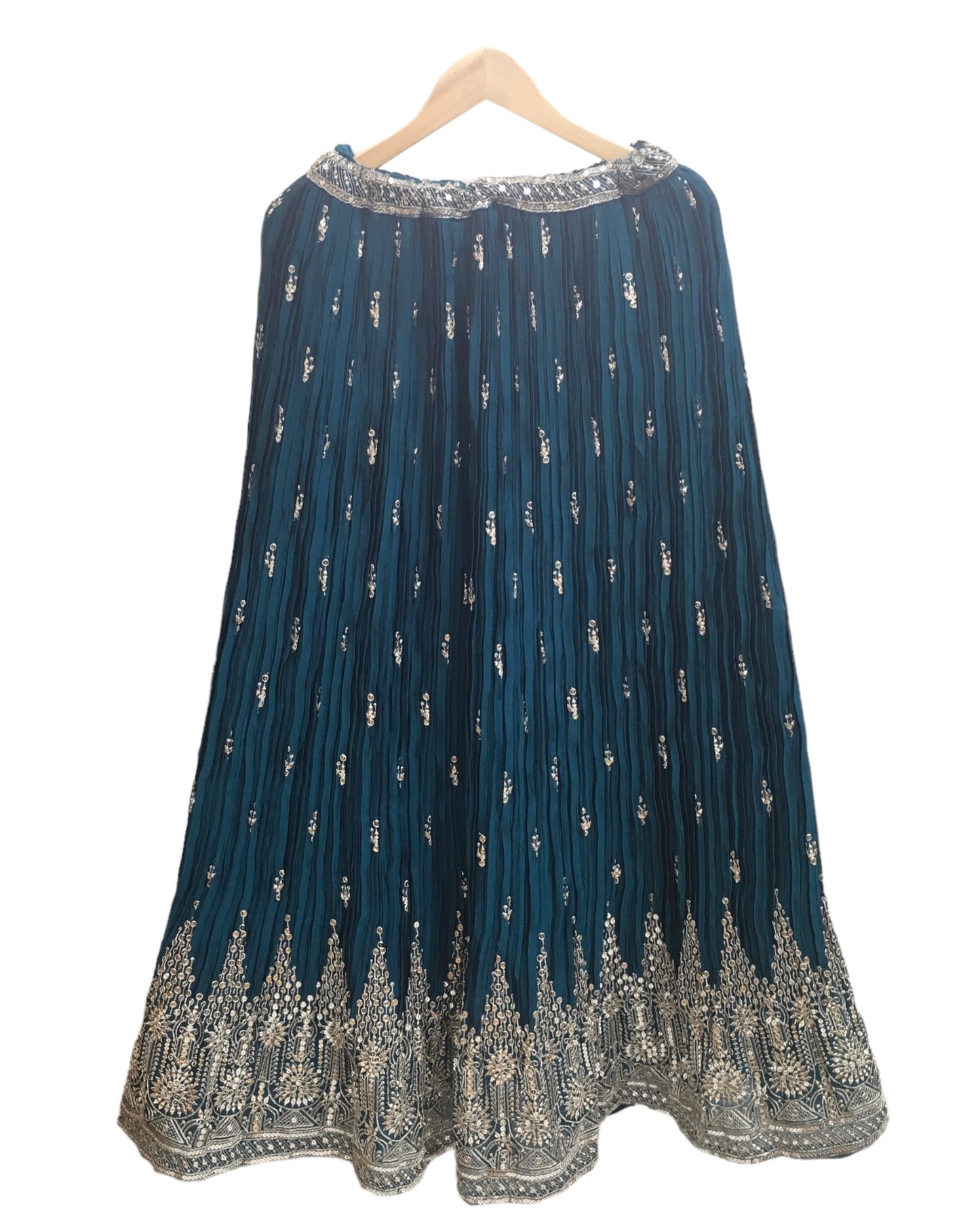 Turquoise Blue Ready Made Lehenga Set - Size 12 - 38"(Loosen up tp 14) ) UK Stock - 24h Dispatch - KTC2432 TK 0324