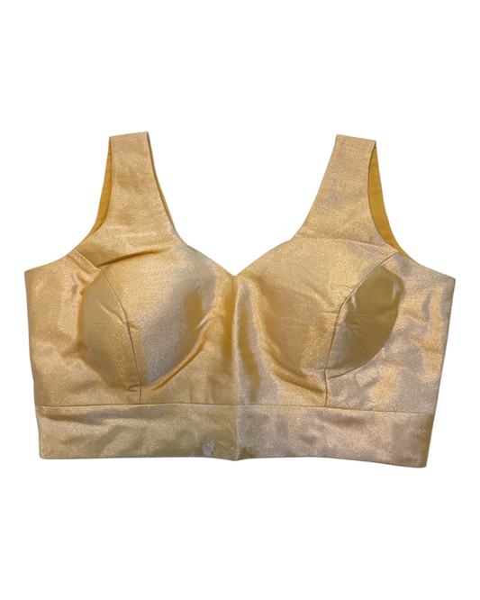 Size 40" / UK 14 - Peach - Silky Saree blouse with cups, Sleeveless - UK Stock - Quick Delivery - RNK - R722A-KY