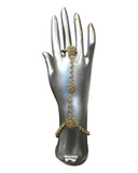 Gold - Antique Finish Panja / Indian Ladies Hand Accessory - Fashion Jewellery - Bollywood - Weddings - KAJ998 Tp 1023