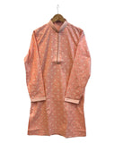 Coral - Rich Linen Mens Indian Kurta set - UK Stock - Weddings / Walimas , Sangeet, Diwali, Eid, Mehndi / Henna - NAD25712 VC