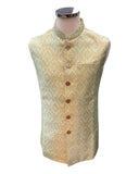 Mint Green Brocade - Mens Indian Waistcoat - VNS-JKT35 10KK25