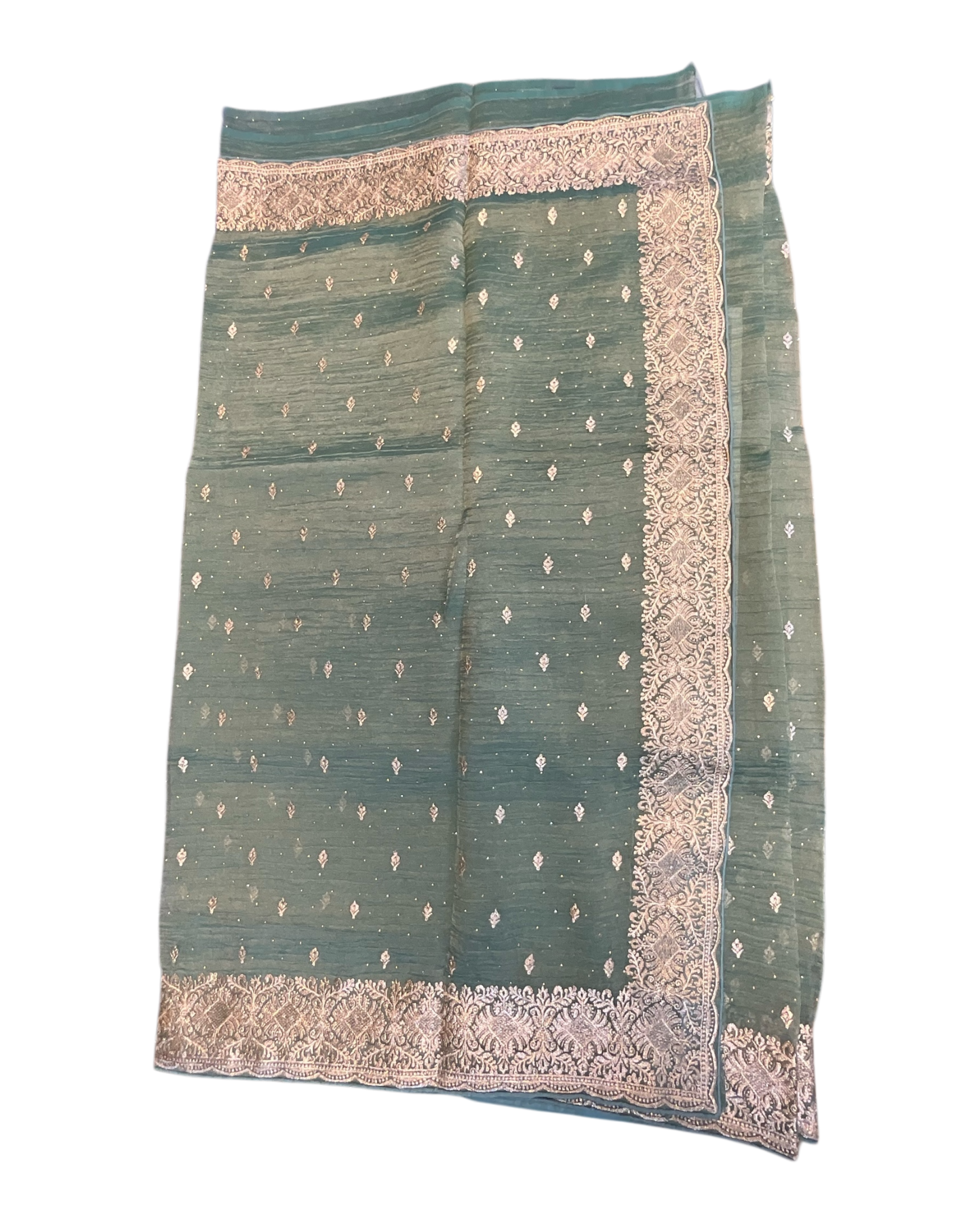 Sea Green - Fancy Party Saree with Blouse Piece - UK stock - 24hr Dispatch - VFU5410 03VR26
