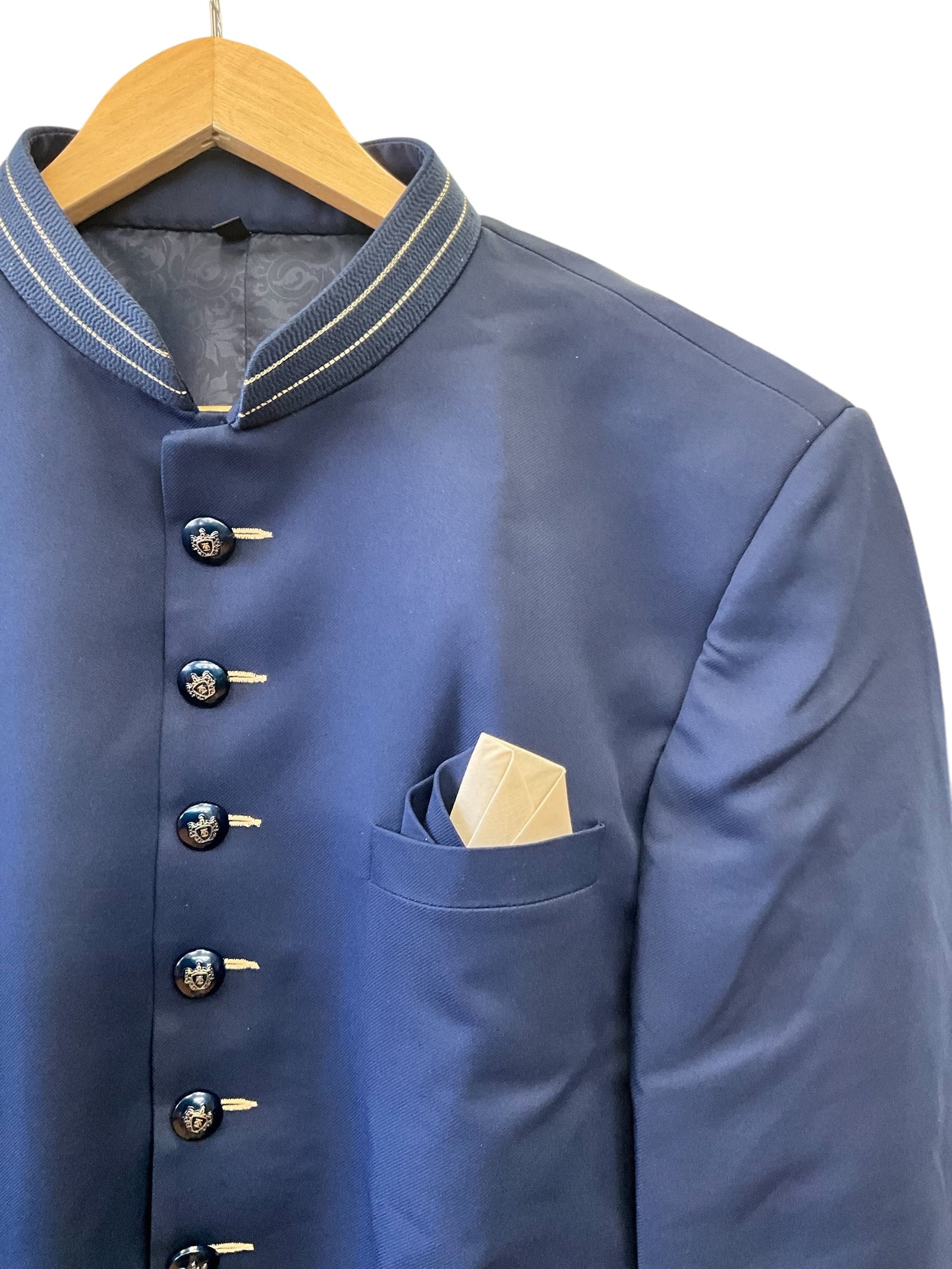 SALE! Navy Blue - Mens BandhGala / Prince / Chinese Collar Open Jacket - Fantastic Fit - PC2611