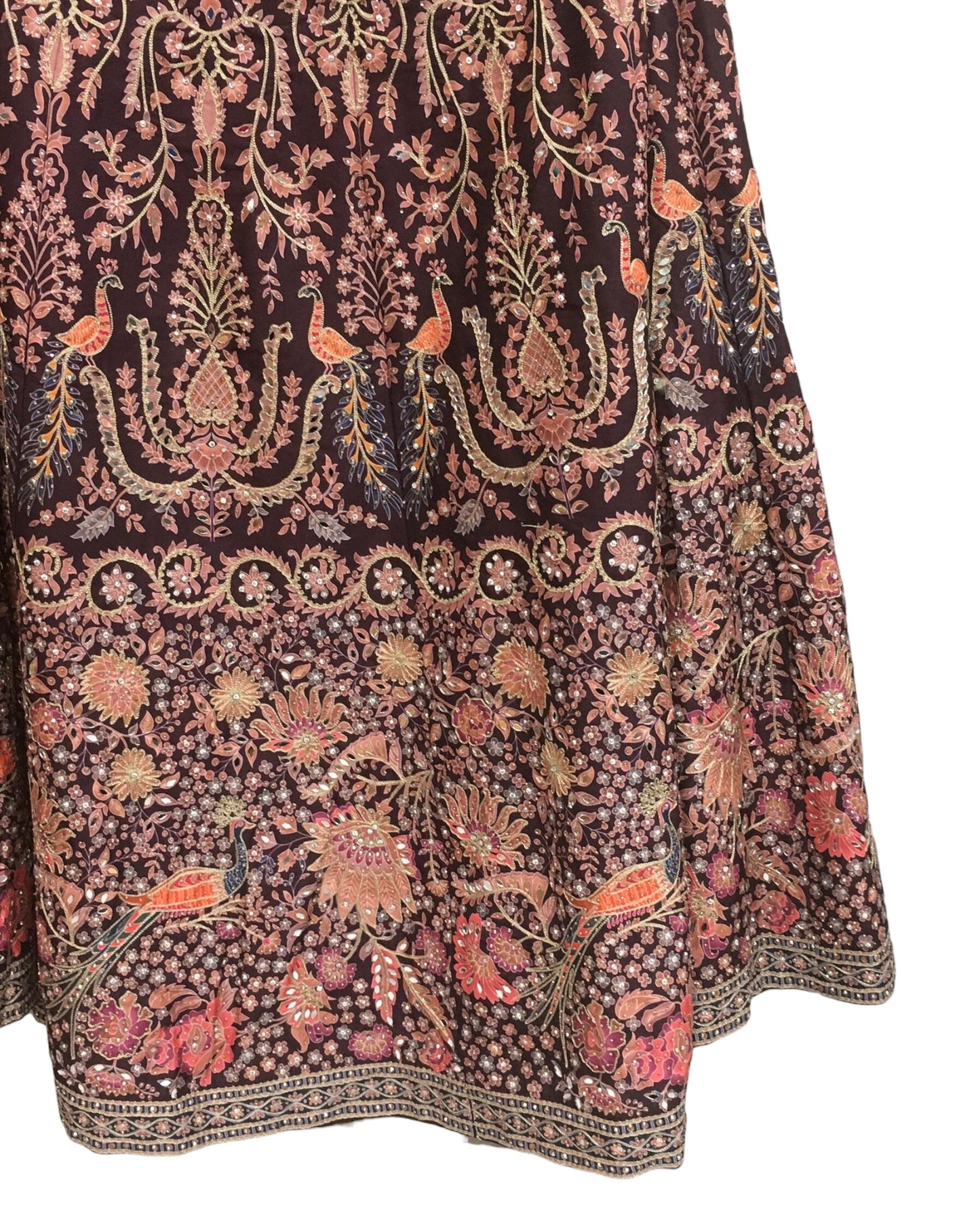 Designer Wine Printed Ready Made Lehenga Set - Size 12 (14) UK Stock - 24h Dispatch - Diksha -ZC2316 KYY 0323