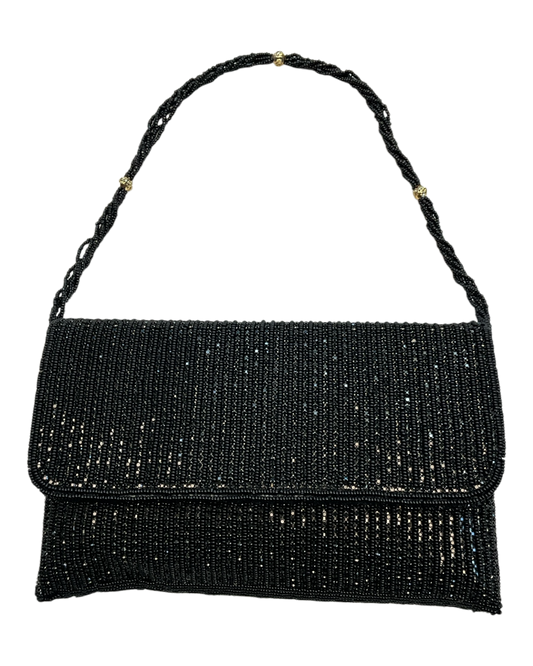 Black - Rich Hand Embroidered Clutch Bag / Handbag -Bollywood / Weddings - AKB278 11KJ25
