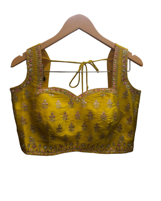 Haldi Yellow Ready Made Lehenga Set - Size 14 - 40"(Loosen up to 16) ) UK Stock - 24h Dispatch - KTC2430 JA 0324