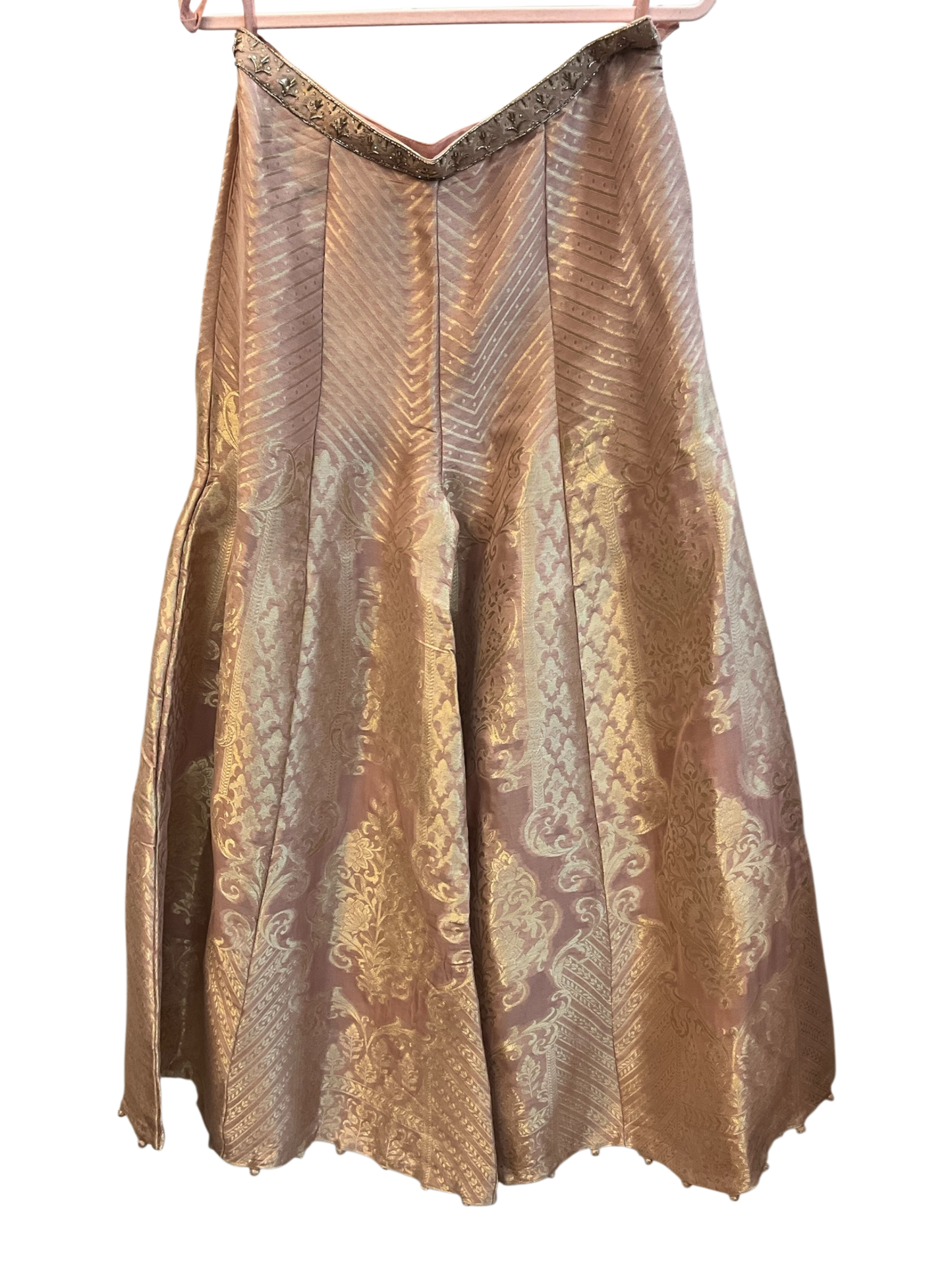 UK 12 / 38" - Pastel Baby Pink - Designer Ladies Indian Short Top Palazzo Trousers Suit - UK Stock - 2/3 days delivery - VMK Jivika AV