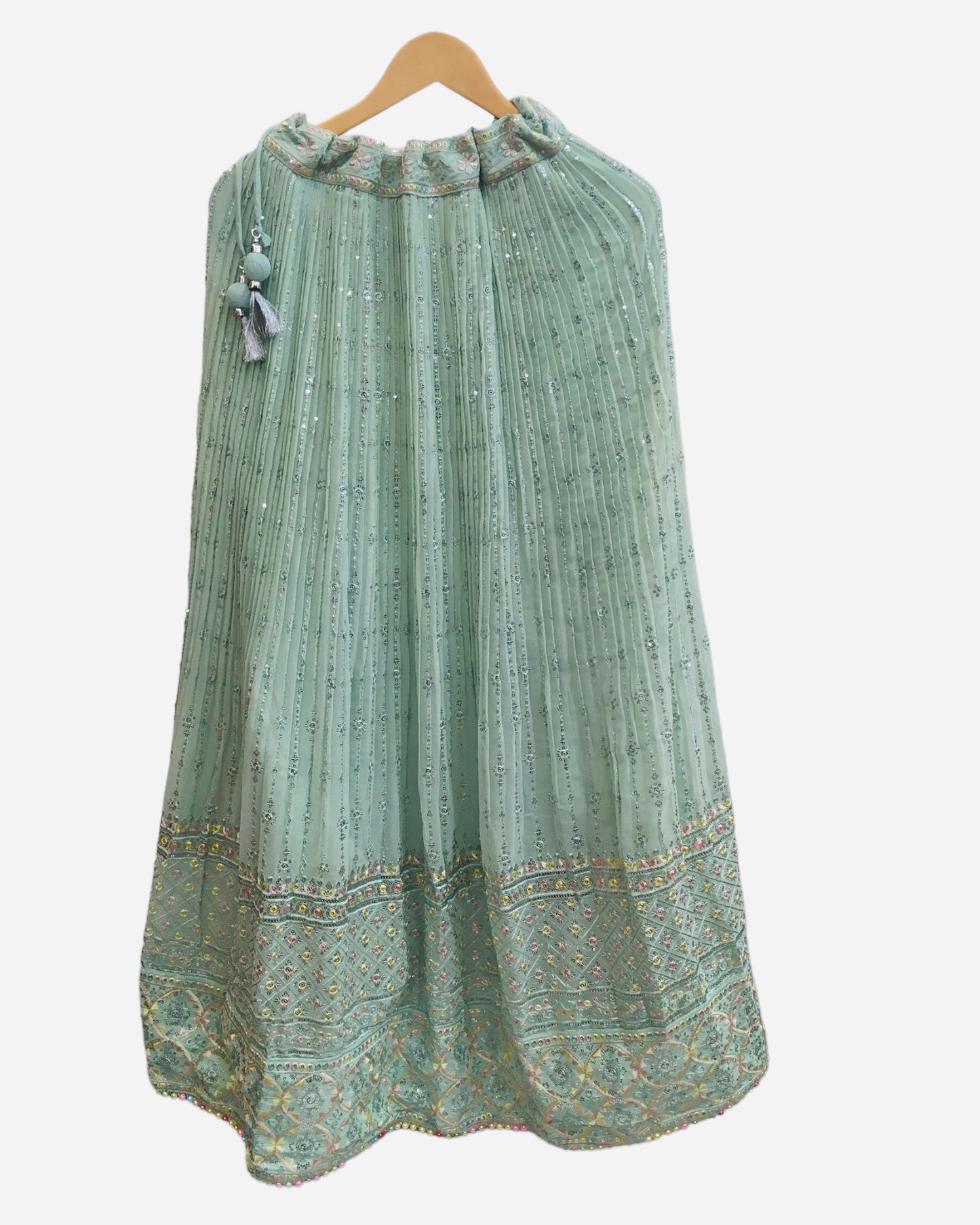 Sea Green Ready Made Lehenga Set - Size 10 - 36"(Loosen up tp 12) ) UK Stock - 24h Dispatch - KTC24304 TT 0324