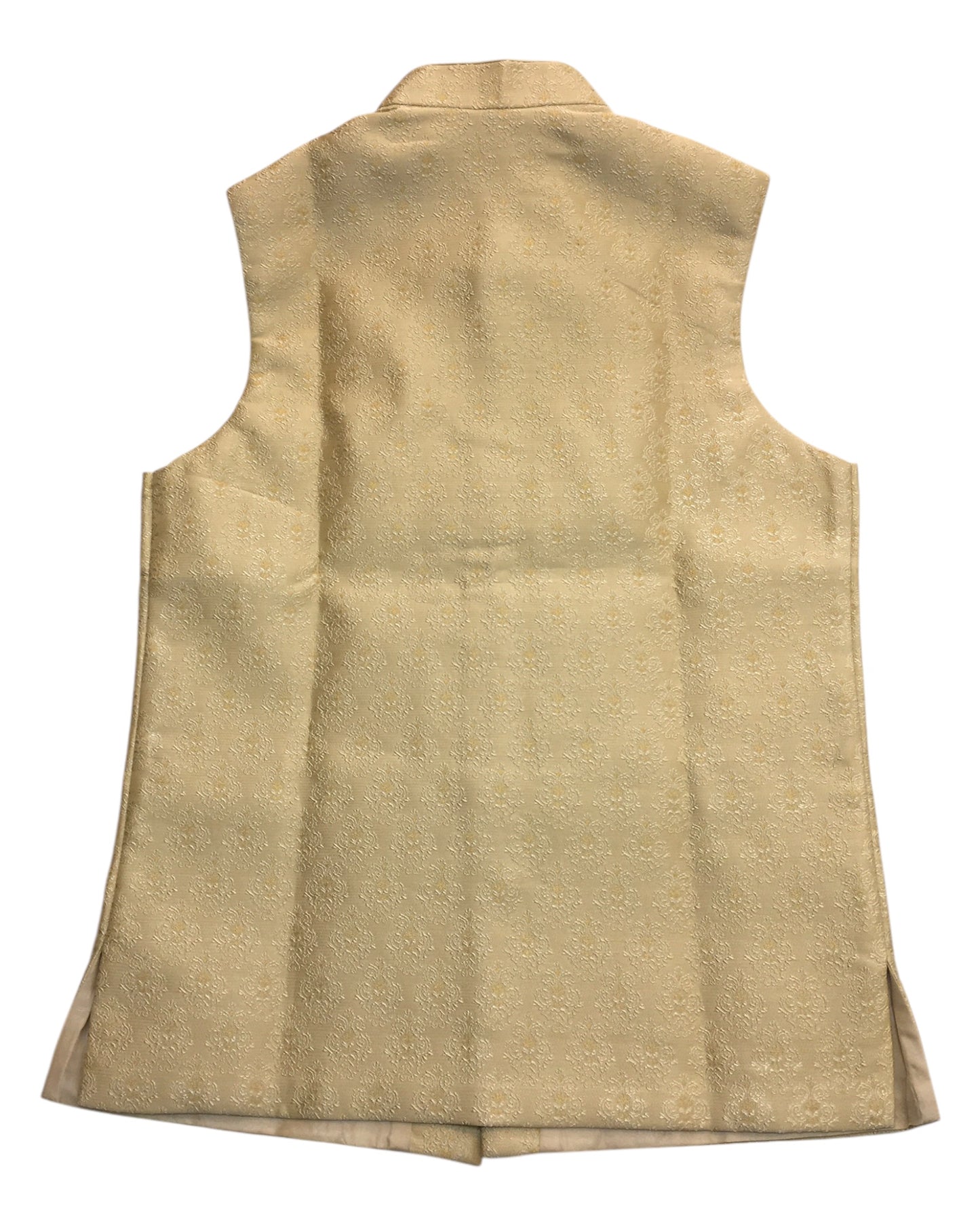 Gold - Banarasi Handloom Brocade Mens Waistcoat - UK Stock- Dispatch in 24 hrs - KCS241105 KK