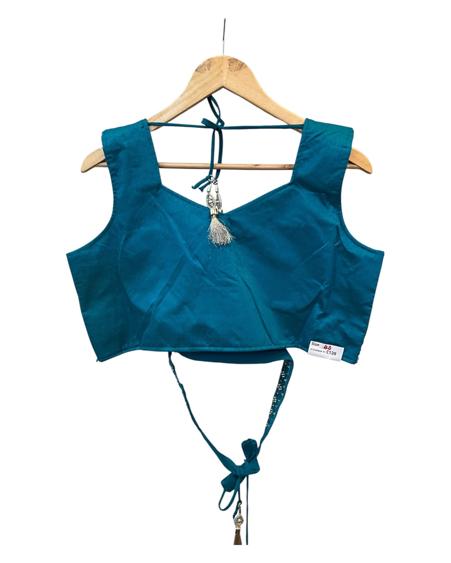 Size 14 / 40" Bust - Tuquoise Blue - Ready Made Lehenga Set - UK Stock - 24h Dispatch - KTC250626 TY