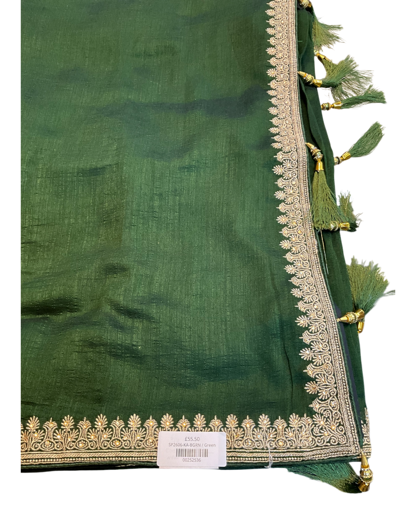Bottle Green - Fancy Party Saree with Blouse Piece - UK stock - 24hr Dispatch - SP2606 KA