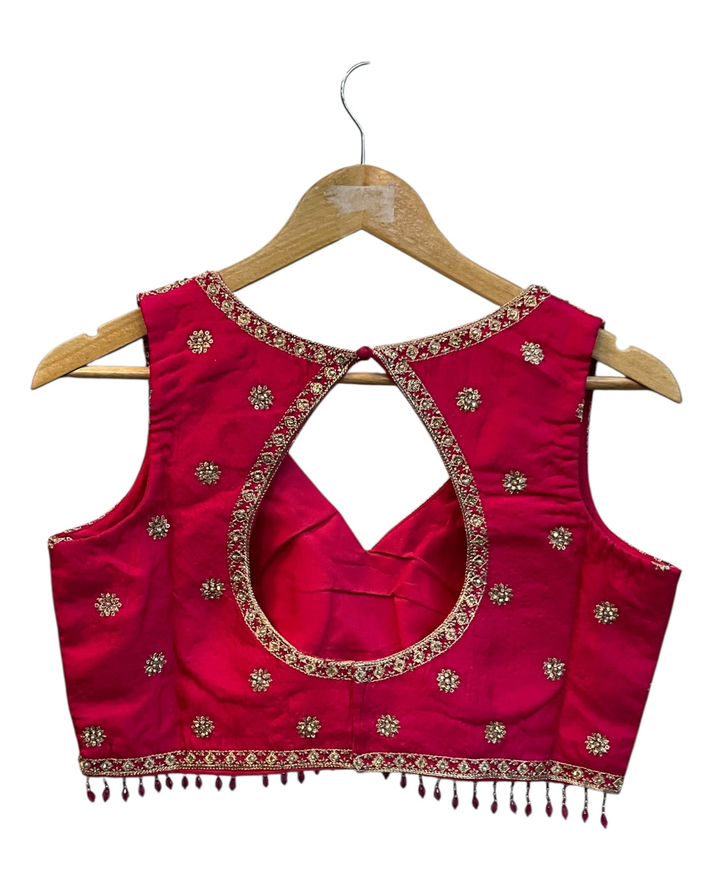 Size 12 / 38" Bust - Fuchsia Magenta Pink - Ready Made Short Top Lehenga Set - UK Stock - 24h Dispatch - SC1655 09HP25