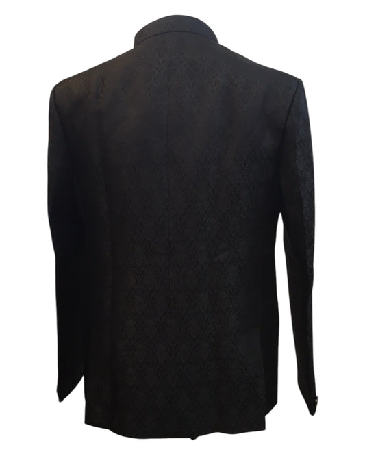 Dark Wine - PREMIUM Slim Fit Mens Self Brocade BandhGala / Prince / Chinese Collar Jacket - Fantastic Fit - CS2504 01TA25