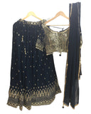 Teal Blue Ready Made Lehenga Set - Size 14 - 40"(Loosen up tp 16) ) UK Stock - 24h Dispatch - KTC2409 JA 0324