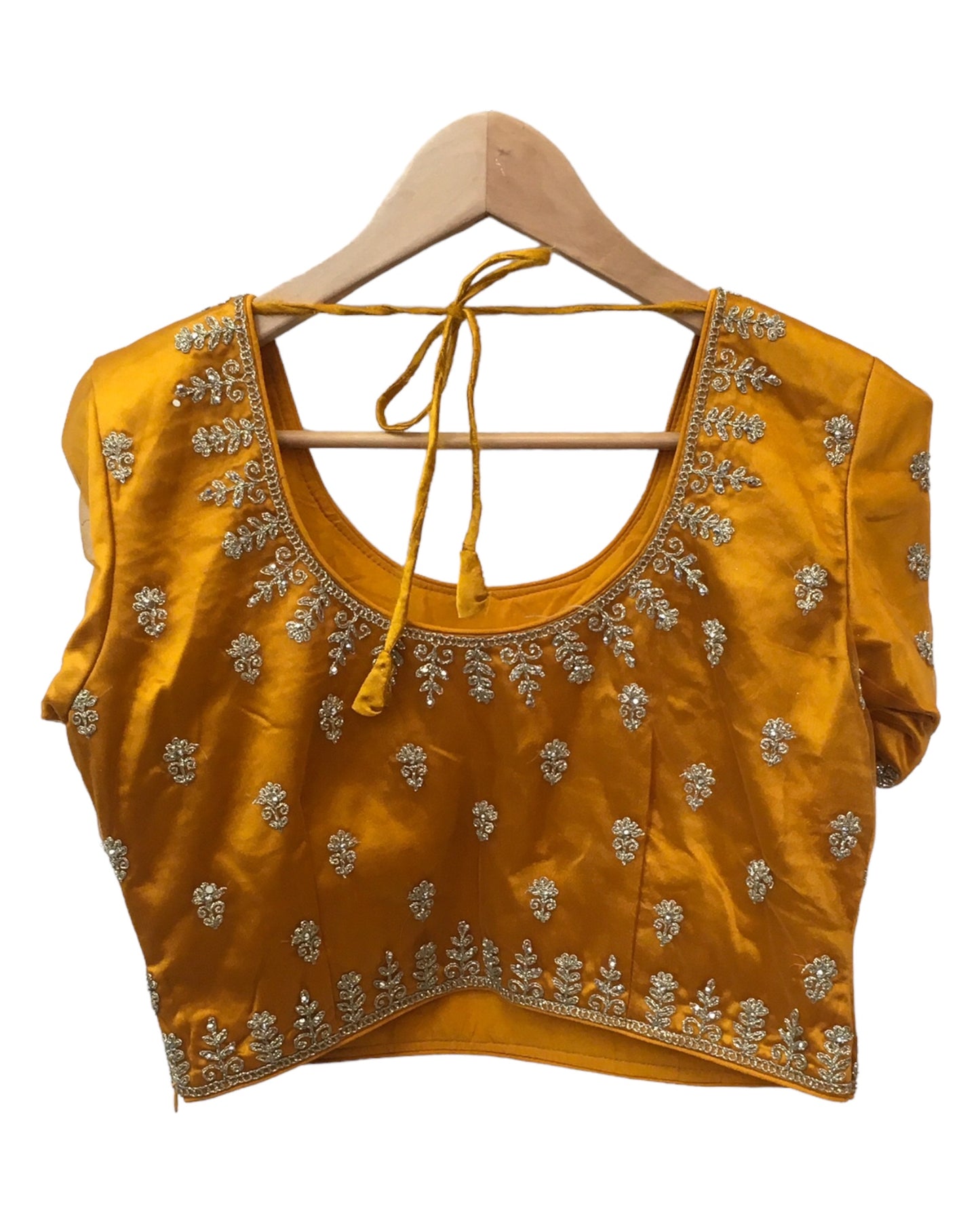Amber / Yellow - Ready Made Lehenga Set - Size 12 - 38"(Loosen up to 14) ) UK Stock - 24h Dispatch - VC2342 AY 0523