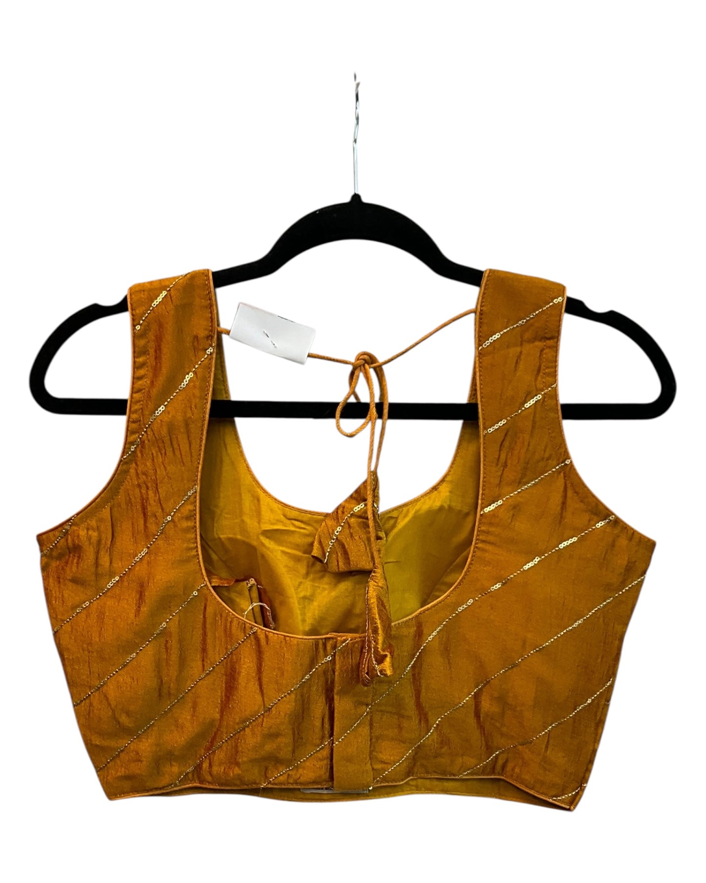 Amber Yellow - Dupion Silk Lehenga Set - Garba / Dandia , Mehndi / Sangeet / Weddings - Size UK 12 (38" Bust) Adjustable to Size 14 - UK Stock - 24h Dispatch - AF2506 09TY25