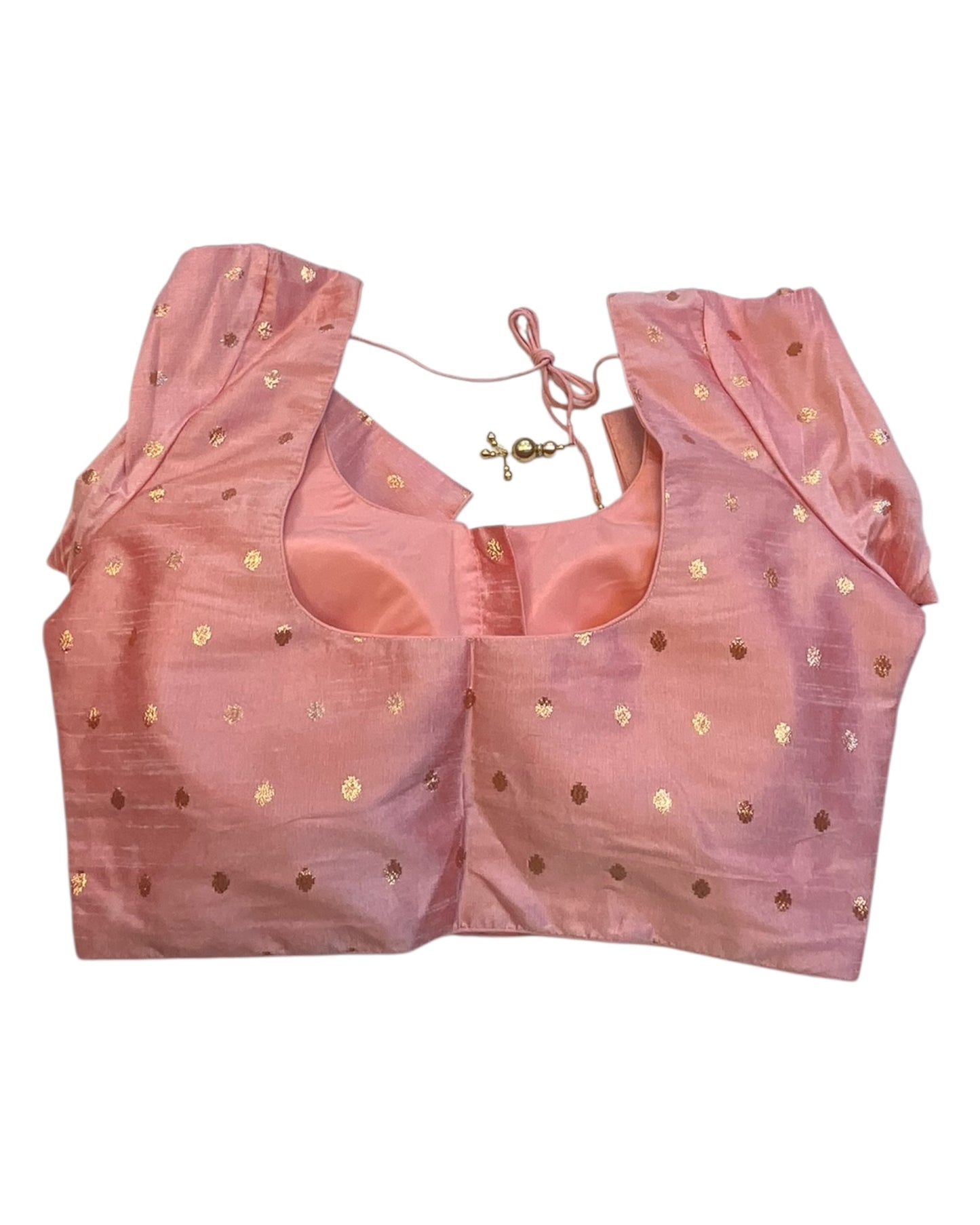 34", 38" & 42" - Pink - Banarasi Brocade Saree / Lehenga Blouse -UK Stock - Quick Dispatch - X767 08Ap25